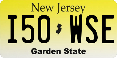 NJ license plate I50WSE