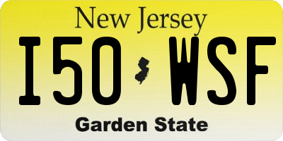 NJ license plate I50WSF