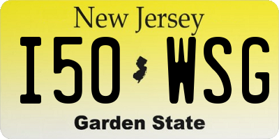 NJ license plate I50WSG
