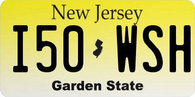 NJ license plate I50WSH