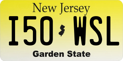 NJ license plate I50WSL