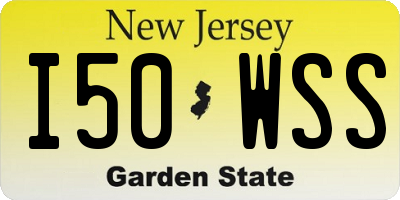 NJ license plate I50WSS