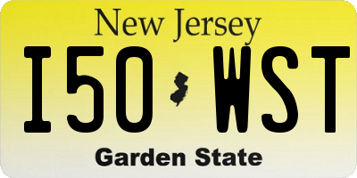 NJ license plate I50WST