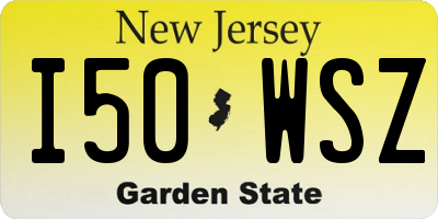 NJ license plate I50WSZ