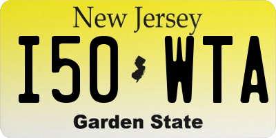 NJ license plate I50WTA