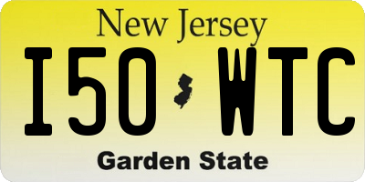 NJ license plate I50WTC