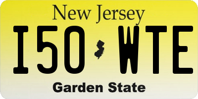 NJ license plate I50WTE