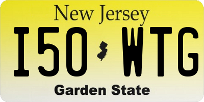 NJ license plate I50WTG