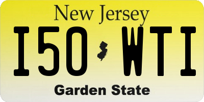 NJ license plate I50WTI