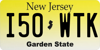 NJ license plate I50WTK