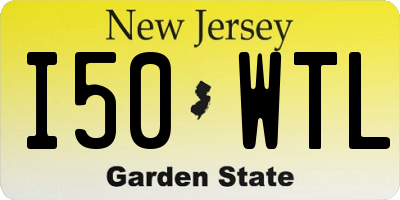 NJ license plate I50WTL