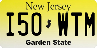 NJ license plate I50WTM