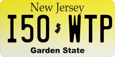 NJ license plate I50WTP