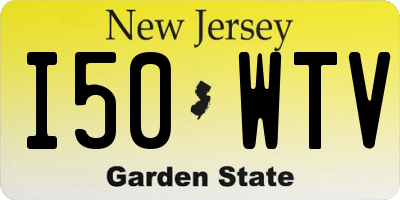 NJ license plate I50WTV
