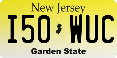 NJ license plate I50WUC