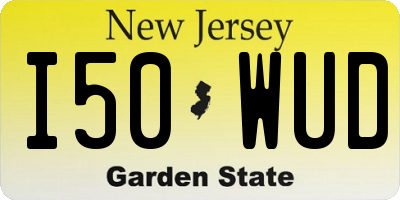 NJ license plate I50WUD