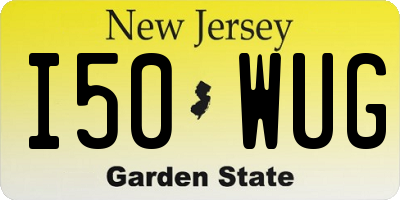 NJ license plate I50WUG
