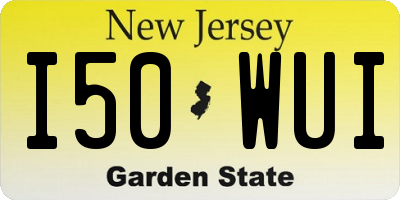 NJ license plate I50WUI