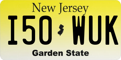 NJ license plate I50WUK