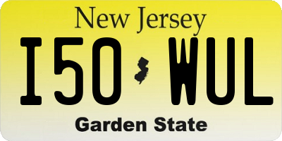NJ license plate I50WUL