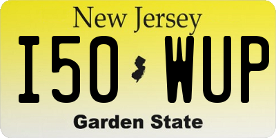 NJ license plate I50WUP
