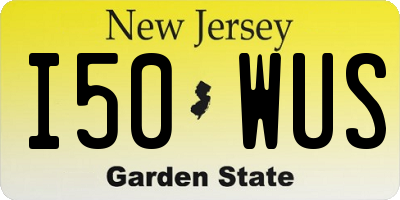 NJ license plate I50WUS