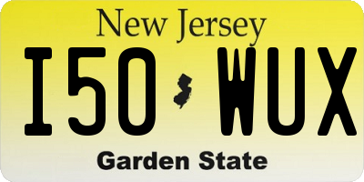 NJ license plate I50WUX