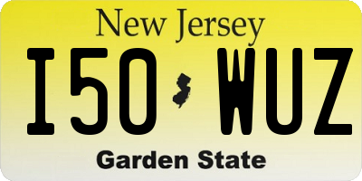 NJ license plate I50WUZ