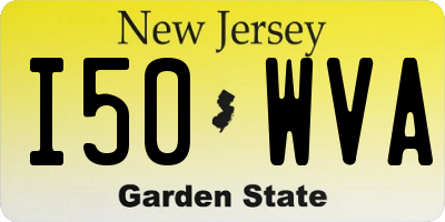 NJ license plate I50WVA