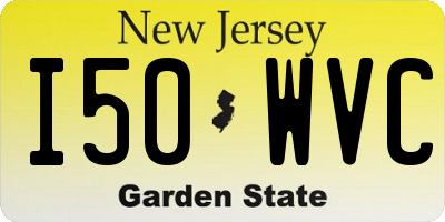 NJ license plate I50WVC