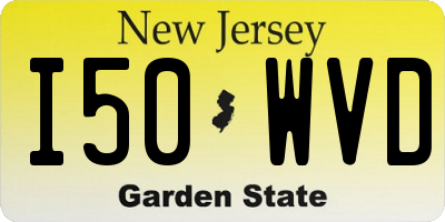 NJ license plate I50WVD