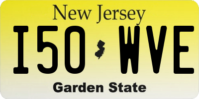 NJ license plate I50WVE