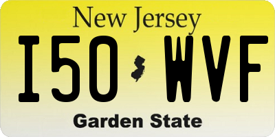 NJ license plate I50WVF