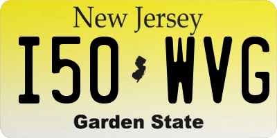 NJ license plate I50WVG