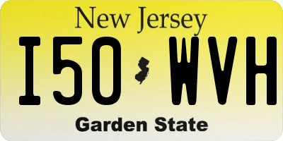 NJ license plate I50WVH