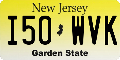 NJ license plate I50WVK