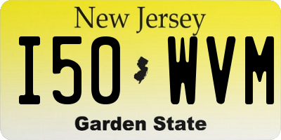 NJ license plate I50WVM