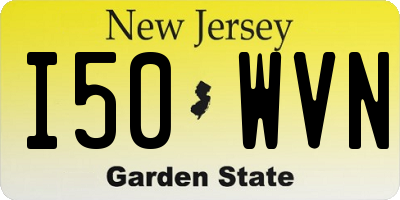 NJ license plate I50WVN