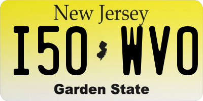 NJ license plate I50WVO