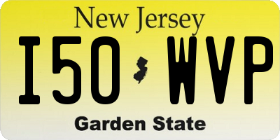 NJ license plate I50WVP
