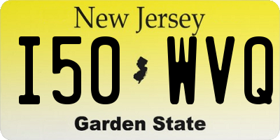 NJ license plate I50WVQ