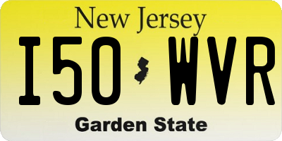 NJ license plate I50WVR