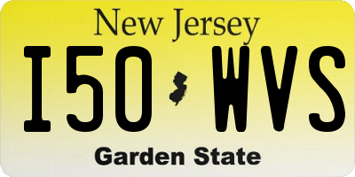 NJ license plate I50WVS