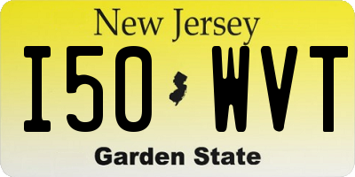 NJ license plate I50WVT