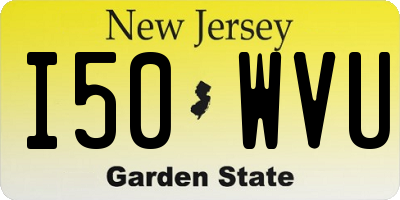 NJ license plate I50WVU