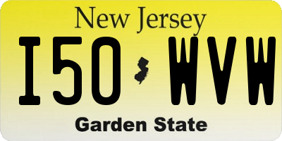 NJ license plate I50WVW
