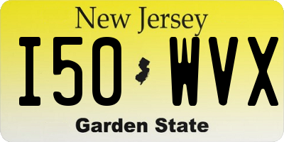 NJ license plate I50WVX