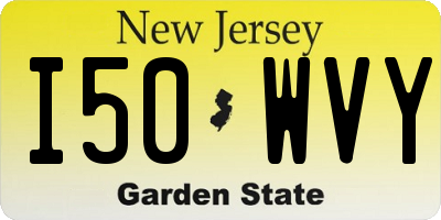 NJ license plate I50WVY