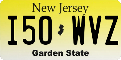 NJ license plate I50WVZ