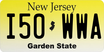 NJ license plate I50WWA